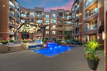 A large outdoor pool area